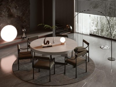 现代餐厅3D模型下载